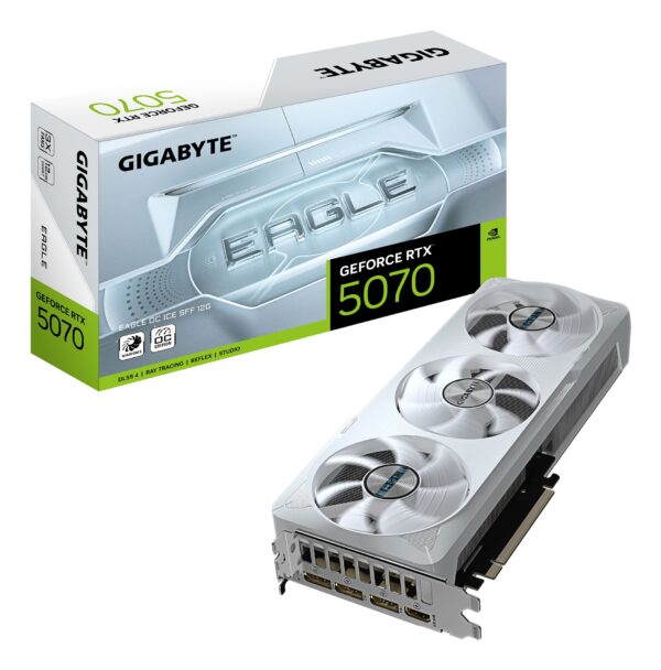 Scheda Video GIGABYTE Nvidia GeForce RTX 5070 Eagle OC Ice SFF 12G 12GB GDDR7 Bianco