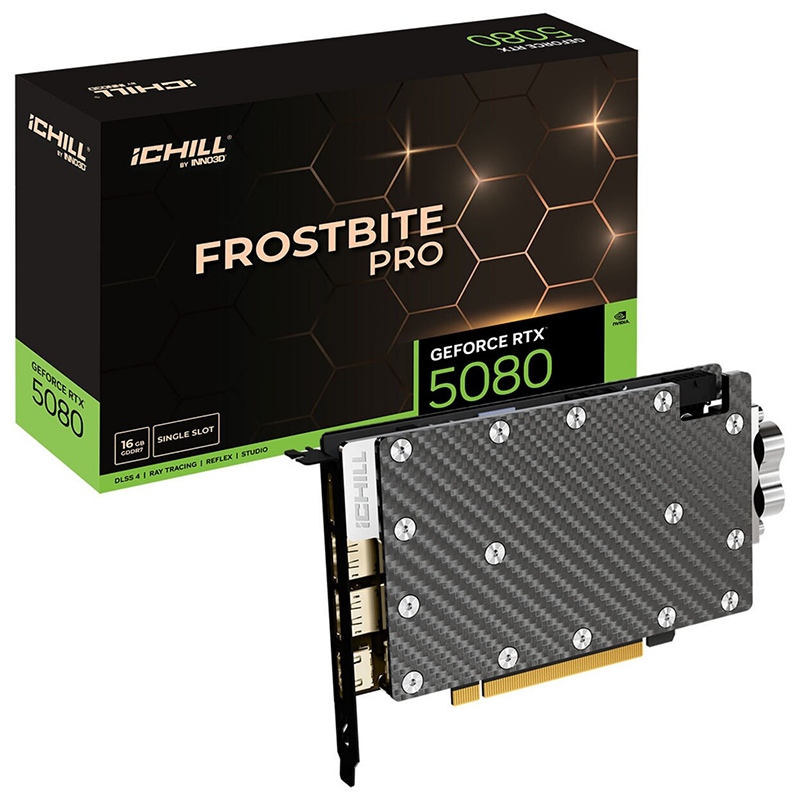 Scheda Video INNO3D iChill GeForce RTX 5080 Frostbite Pro 16 GB GDDR7 Scheda Video INNO3D iChill GeForce RTX 5080 Frostbite Pro 16 GB GDDR7