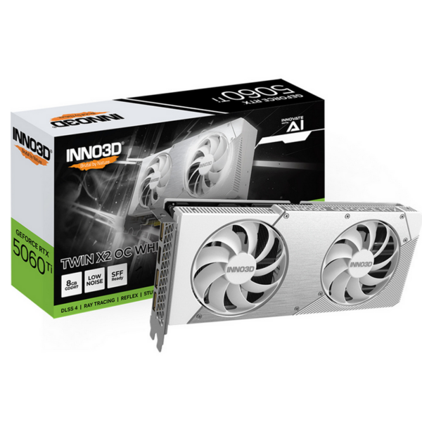 Scheda Video INNO3D Nvidia GeForce RTX 5060 Ti 8GB TWIN X2 OC GDDR7 Bianco
