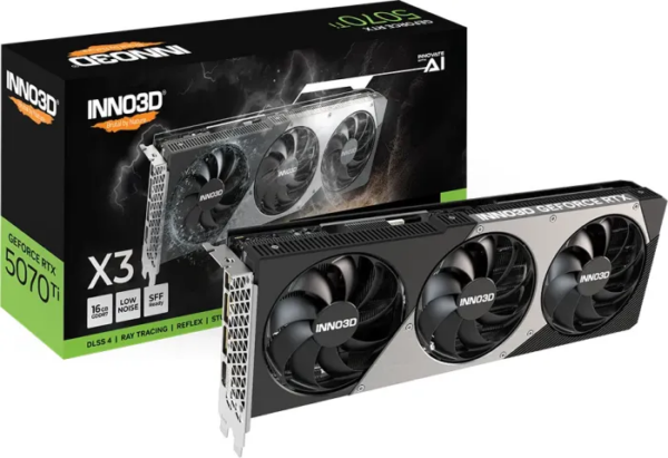 Scheda Video Inno3D Nvidia GeForce RTX 5070 Ti X3 16GB GDDR7 Nero