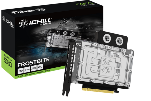 Scheda Video INNO3D Nvidia GeForce RTX 5080 iChill Frostbite OC WaterBlock 16GB GDDR7
