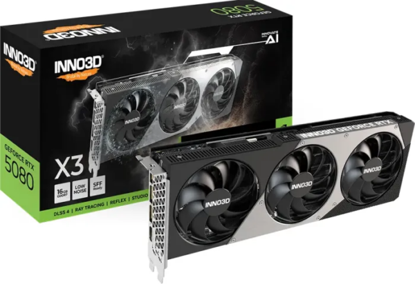 Scheda Video INNO3D Nvidia GeForce RTX 5080 X3 16GB GDDR7 Nero