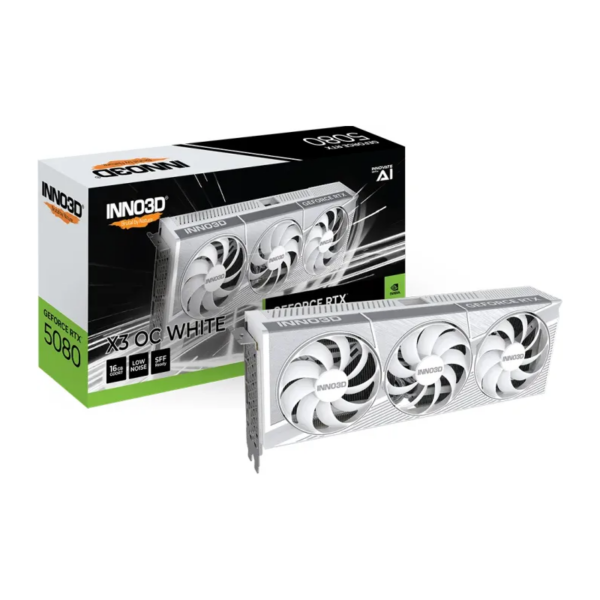 Scheda Video INNO3D Nvidia GeForce RTX 5080 X3 OC 16GB GDDR7 Bianco