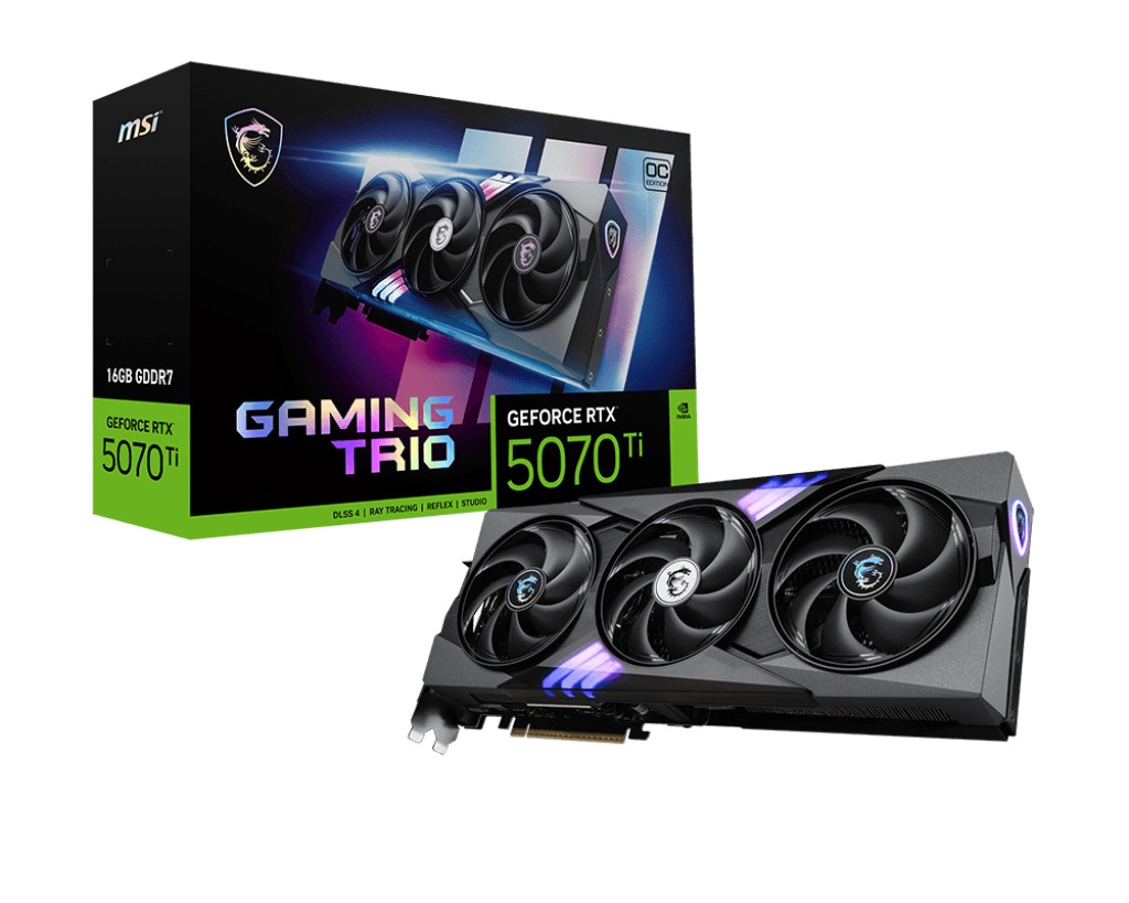 Scheda Video MSI NvidiaGeForce RTX 5070 Ti 16G Gaming TRIO OC 16GB GDDR7 Nero Scheda Video MSI NvidiaGeForce RTX 5070 Ti 16G Gaming TRIO OC 16GB GDDR7 Nero