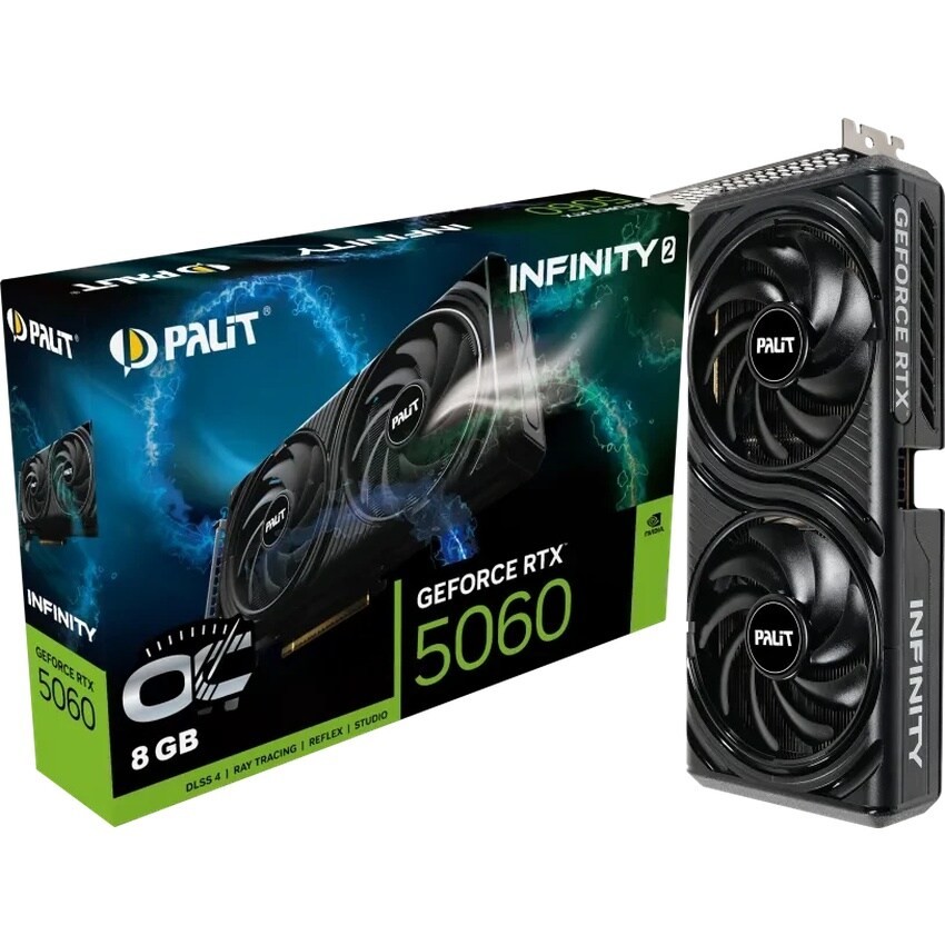 Scheda Video Palit Nvidia GeForce RTX 5060 8GB Infinity 2 OC Nero Scheda Video Palit Nvidia GeForce RTX 5060 8GB Infinity 2 OC Nero