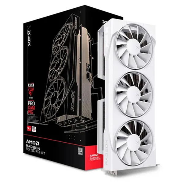 Scheda Video XFX AMD Radeon RX 9070XT SWIFT Gaming 16 GB GDDR6 Bianco