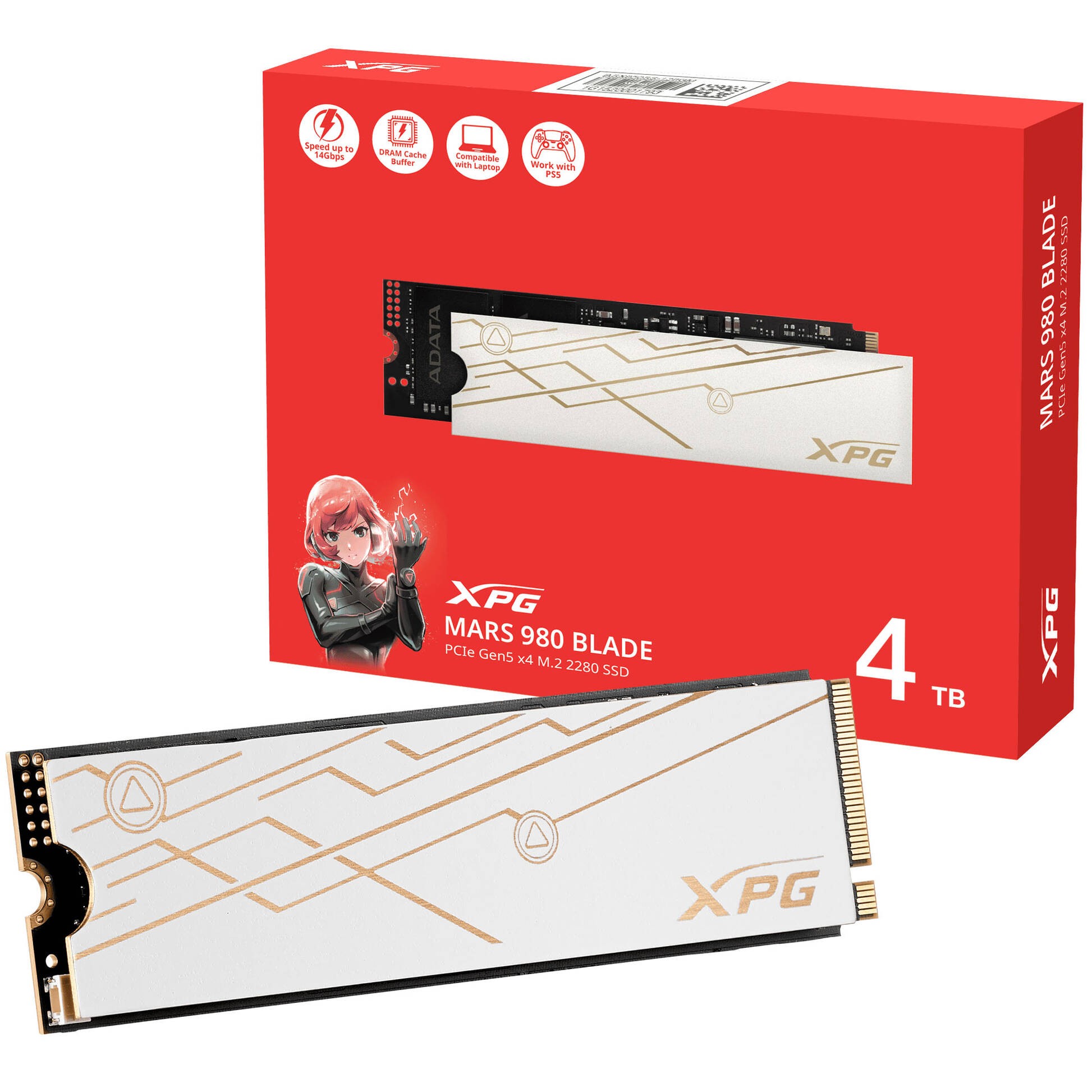 SSD ADATA XPG MARS 980 BLADE 4 TB M.2 3D NAND SSD ADATA XPG MARS 980 BLADE 4 TB M.2 3D NAND