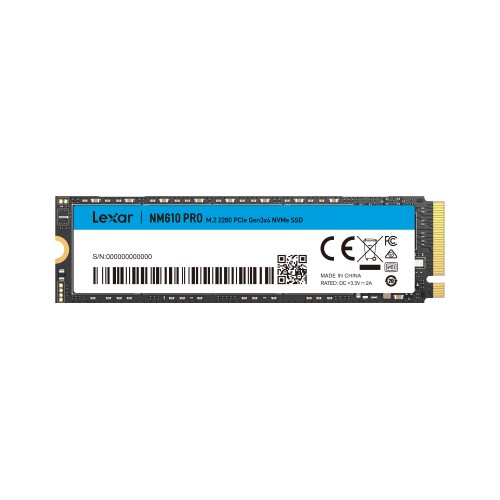 SSD M.2 Lexar NM610 Pro NVMe PCIe 3.0 Type2280 500GB SSD M.2 Lexar NM610 Pro NVMe PCIe 3.0 Type2280 500GB