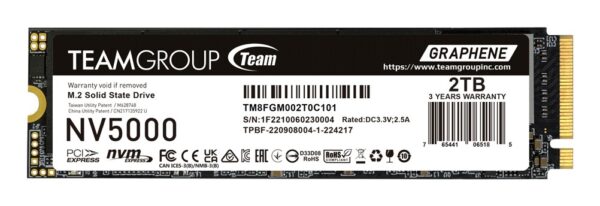 SSD Teamgroup 2TB NV5000 TM8FGM002T0C101 PCIe M.2 PCIe 4.0 x4