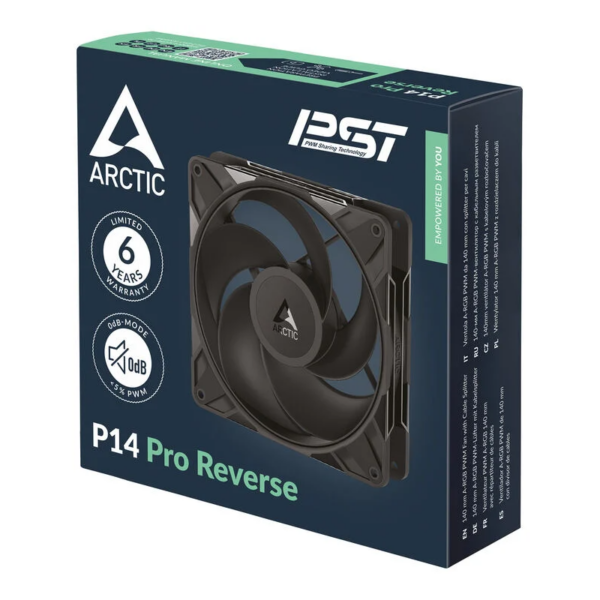Ventola ARCTIC P14 Pro Reverse Blade PWM 140mm Nero