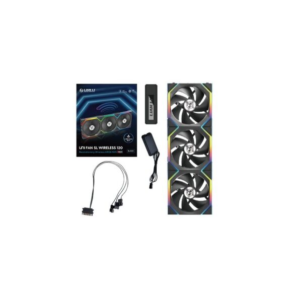 Ventola Lian Li UNI FAN SL ARGB PWM 120 mm Kit da 3 Nero