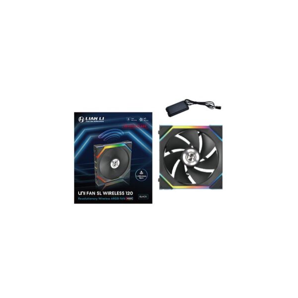 Ventola Lian Li UNI FAN SL Wireless ARGB PWM Lama Inversa Nero 120mm