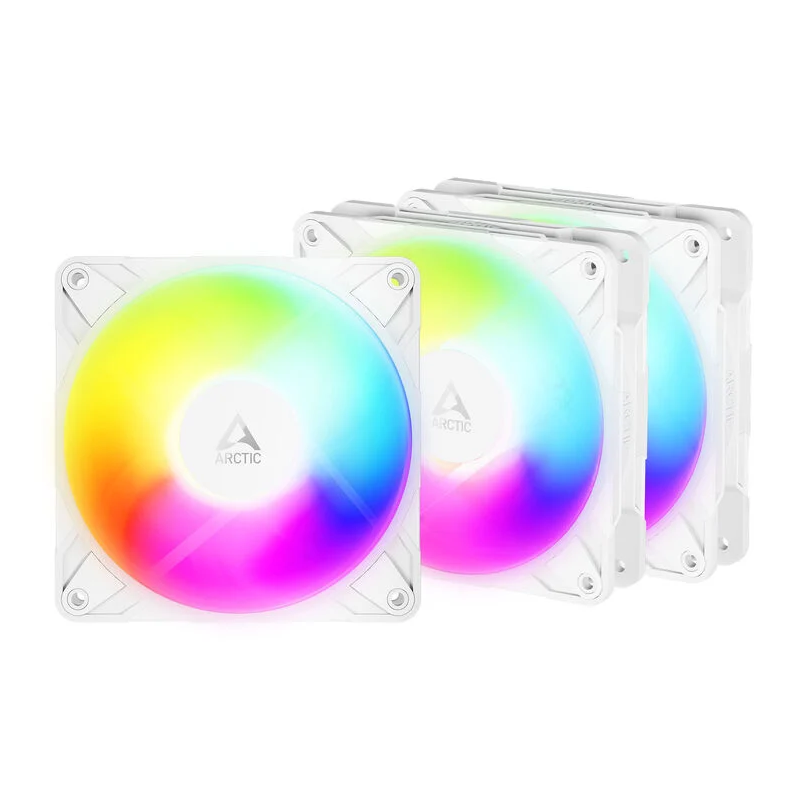Ventole ARCTIC P12 Pro Reverse Blade A-RGB PWM 120mm Bianco Kit Da 3 Ventole ARCTIC P12 Pro Reverse Blade A-RGB PWM 120mm Bianco Kit Da 3