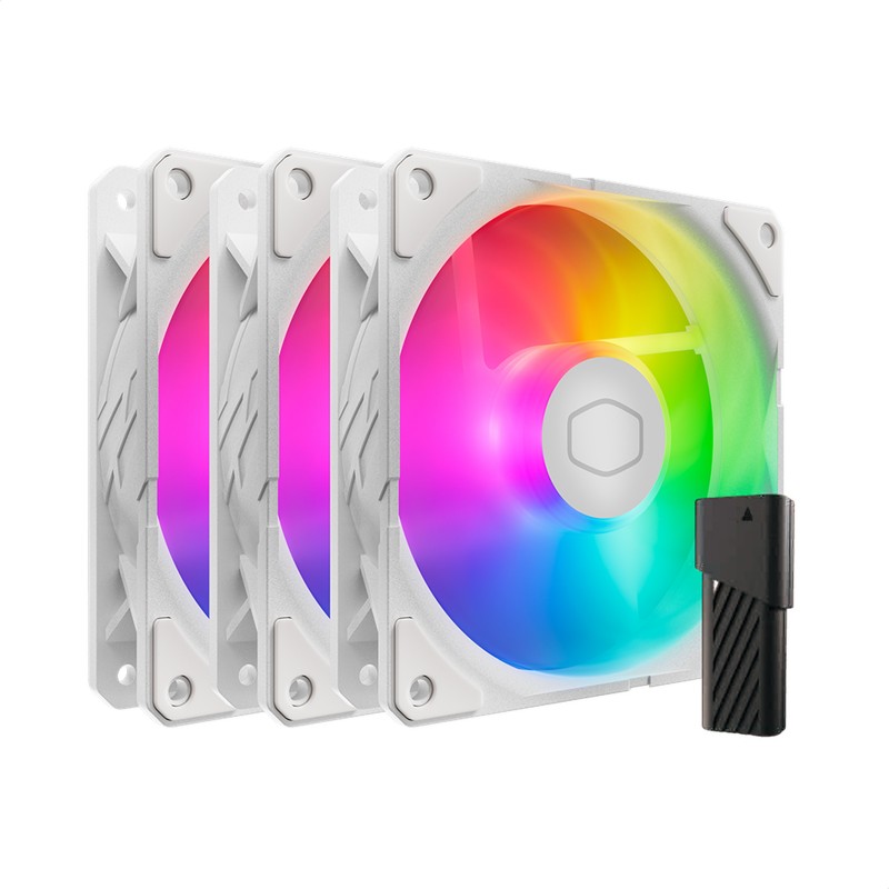 Ventole Cooler Master SickleFlow Edge 120 RGB 120mm Kit Da 3 Bianco Ventole Cooler Master SickleFlow Edge 120 RGB 120mm Kit Da 3 Bianco